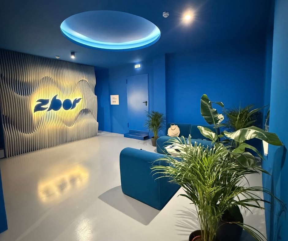 Open collaboration area inside Zbor Hub Timișoara