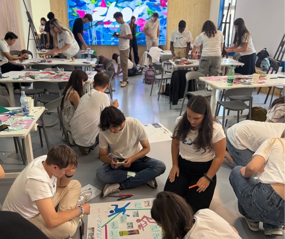 Creative corner inside Zbor Hub Timișoara